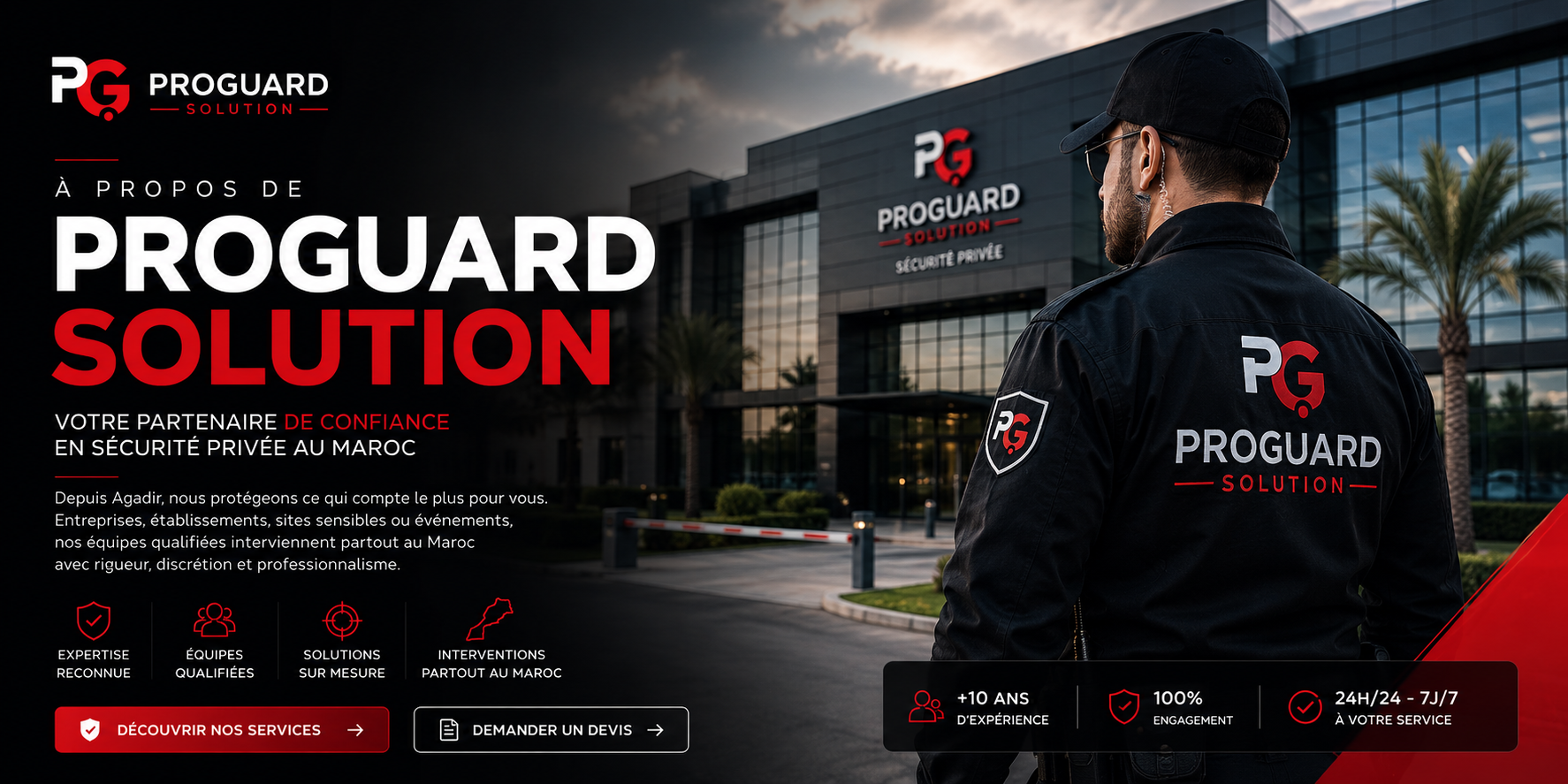 ProGuard Solution, société de sécurité privée et gardiennage à Agadir