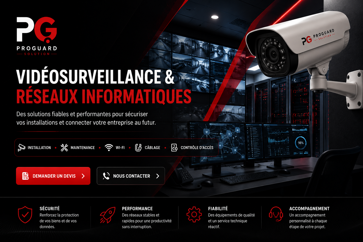 تركيب كاميرات المراقبة Hikvision بأكادير من طرف بروغارد سولوشن
