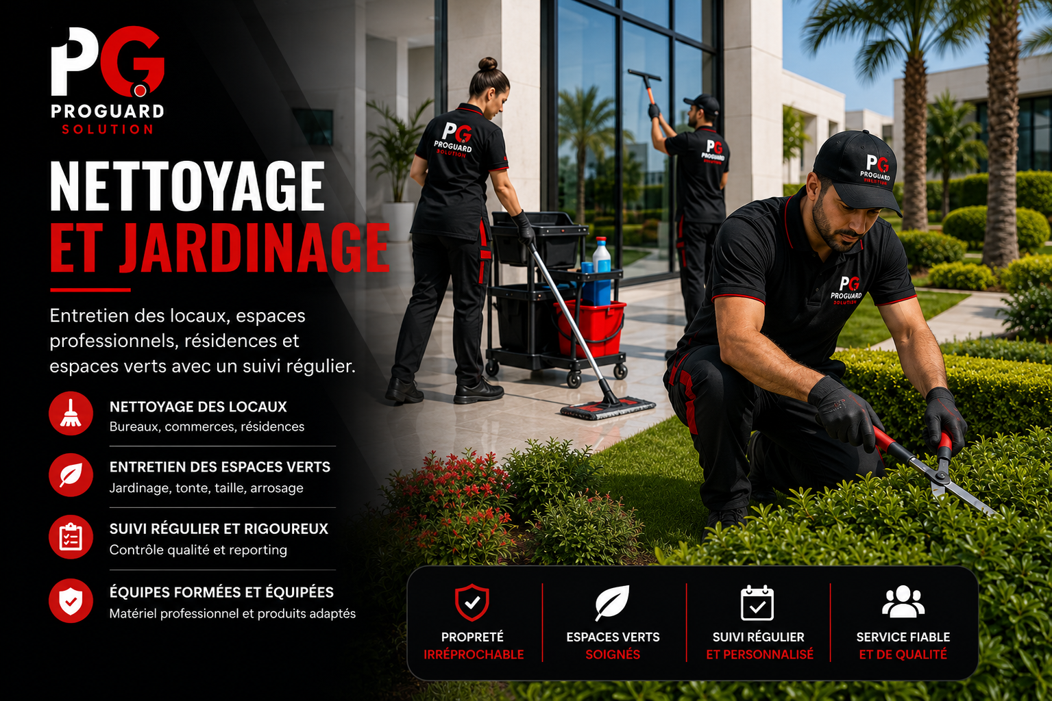 Services de nettoyage et jardinage pour entreprises à Agadir