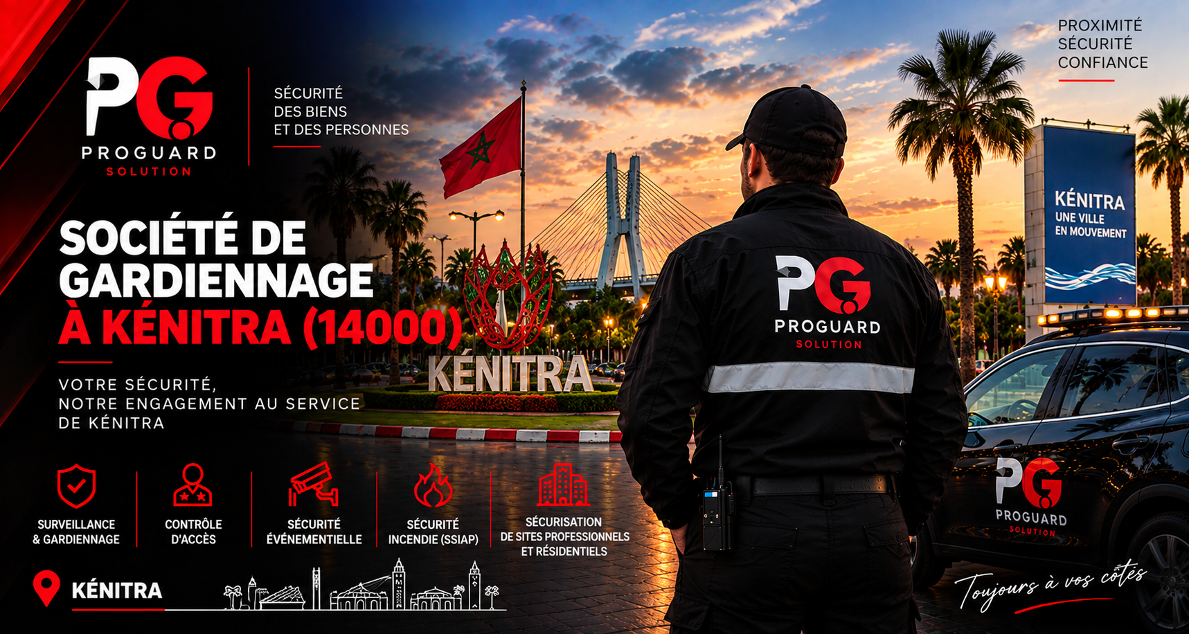ProGuard Solution, société de gardiennage et de sécurité privée intervenant à Kénitra