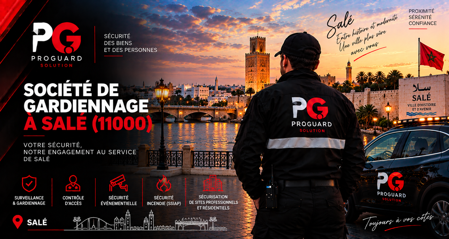 ProGuard Solution, société de gardiennage et de sécurité privée intervenant à Salé