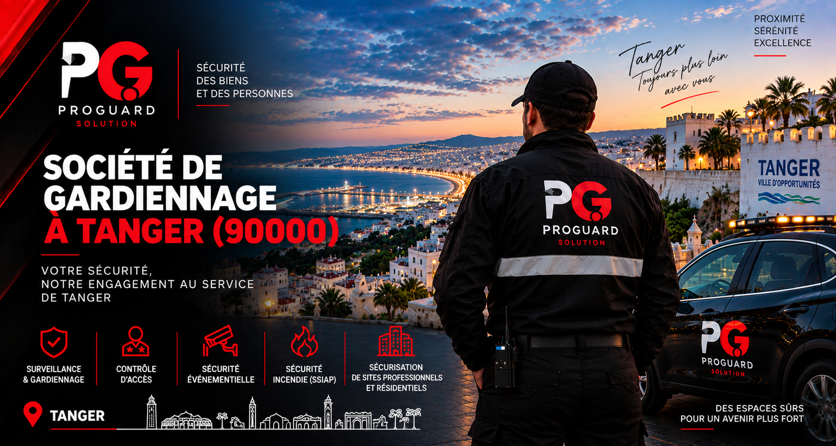 ProGuard Solution, société de gardiennage et de sécurité privée intervenant à Tanger